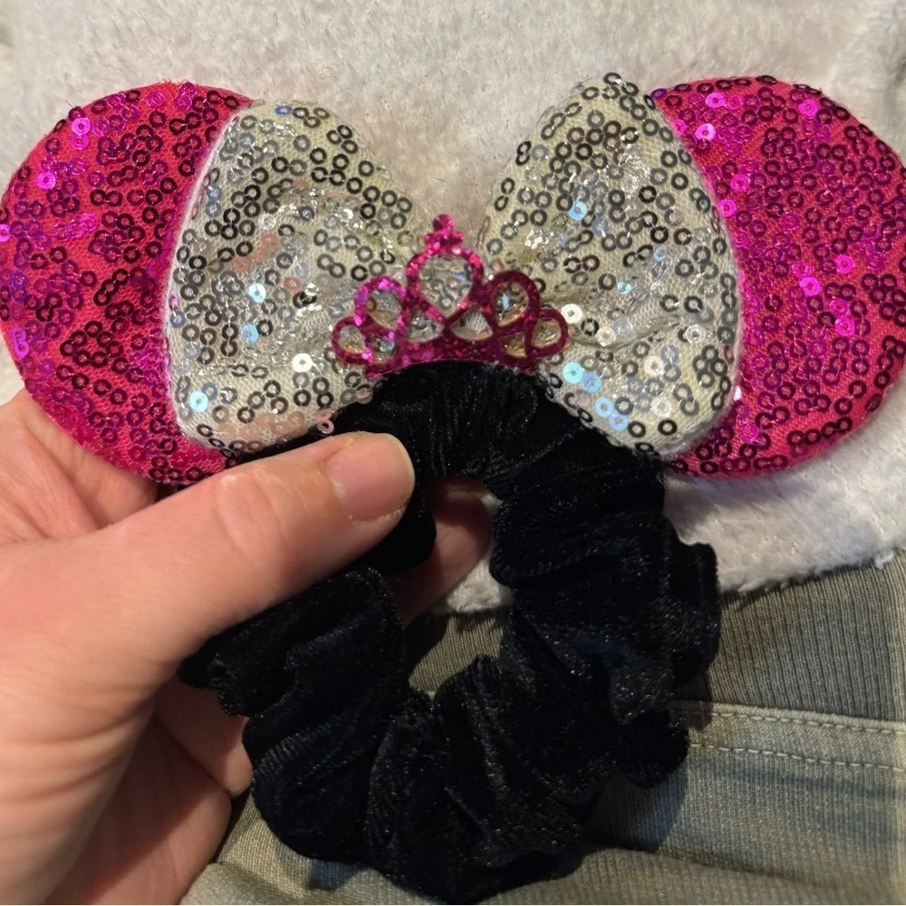 Sequin Minnie Ears Scrunchie